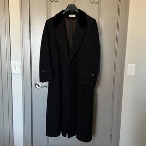 Vintage wool coat, Forecaster of Boston wool coat with velvet lapels